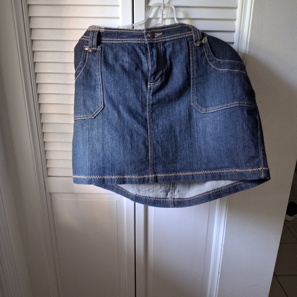 Daisy Fuentes Womens Jean Mini Skirt
